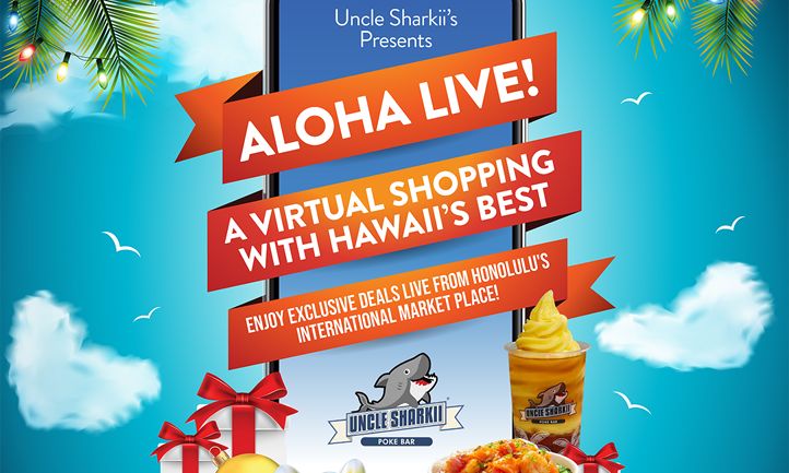 Join Uncle Sharkii’s on Cyber Monday for Local Hawaii Shopping at the International Market Place in an Instagram LIVE Event!