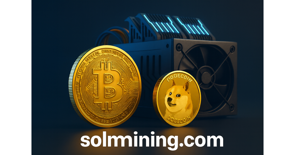 SolMining: UK-Registered Cloud Mining Platform Launches Real-Time Bitcoin (BTC) and Dogecoin (DOGE) Mining