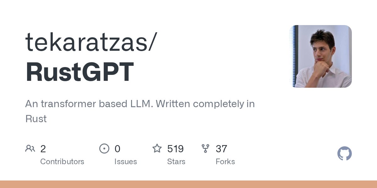 RustGPT: A pure-Rust transformer LLM built from scratch