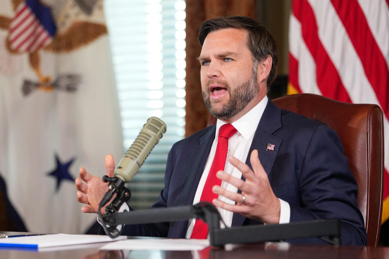 Vance Says ‘Left-Wing Extremism’ Must Be Dismantled After Kirk Death While Hosting Podcast From VP Office