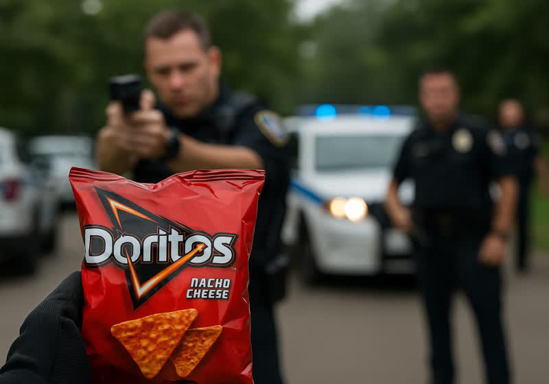 High school student surrounded by police and handcuffed after AI mistakes his bag of Doritos for a gun