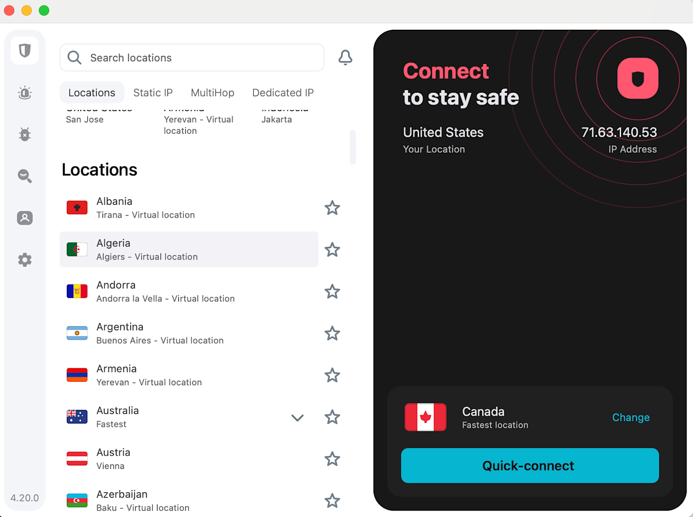 How to change location with a VPN