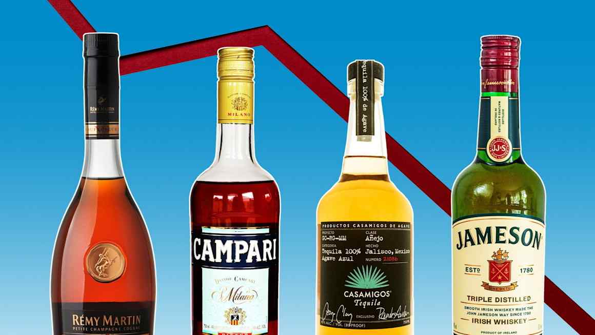 Demand drop leaves drinks makers with lake of unsold spirits