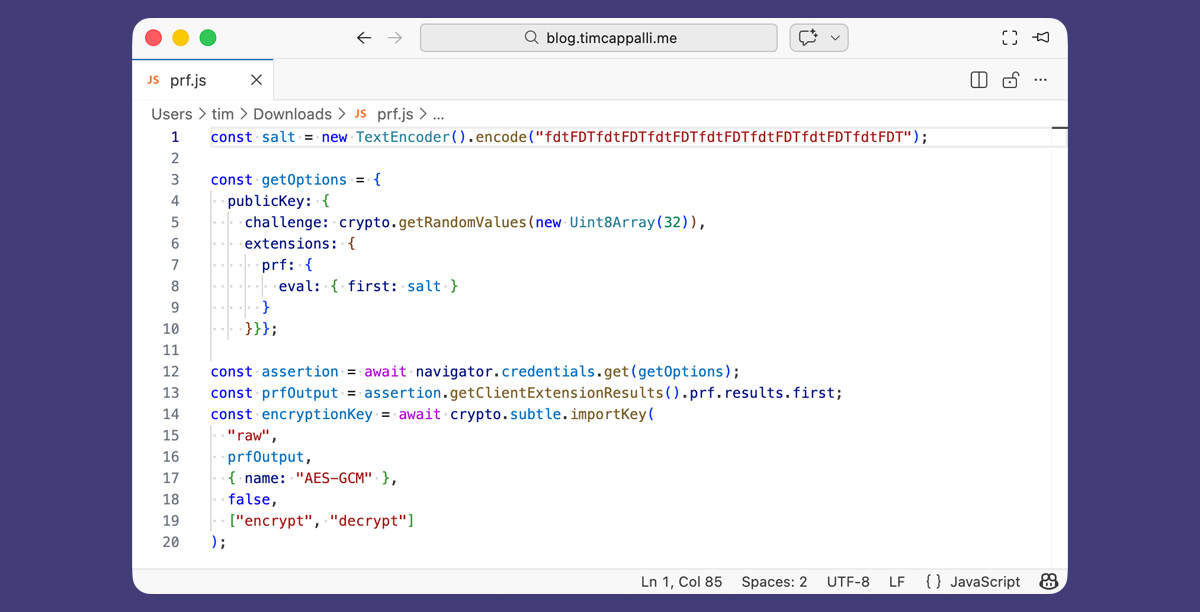 Don’t use passkeys for encrypting user data
