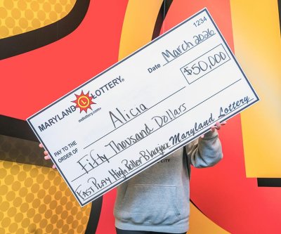 Maryland woman wins $50,000 lottery prize on her birthday