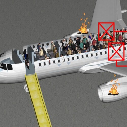 What’s the best cabin layout for aircraft evacuation?
