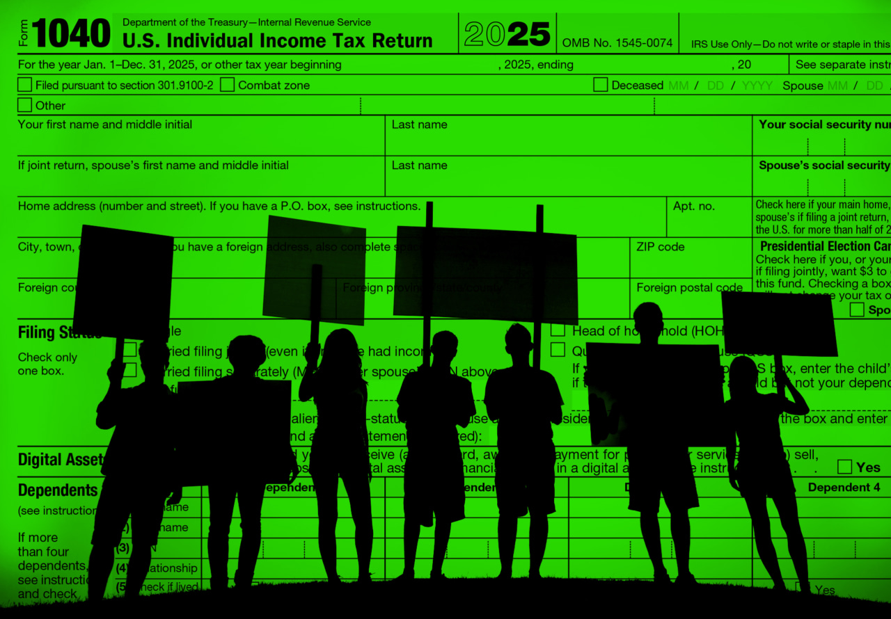Americans are increasingly saying they won’t pay their taxes this year as a political protest. Here’s what could happen to them.