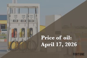 Current price of oil as of April 17, 2026