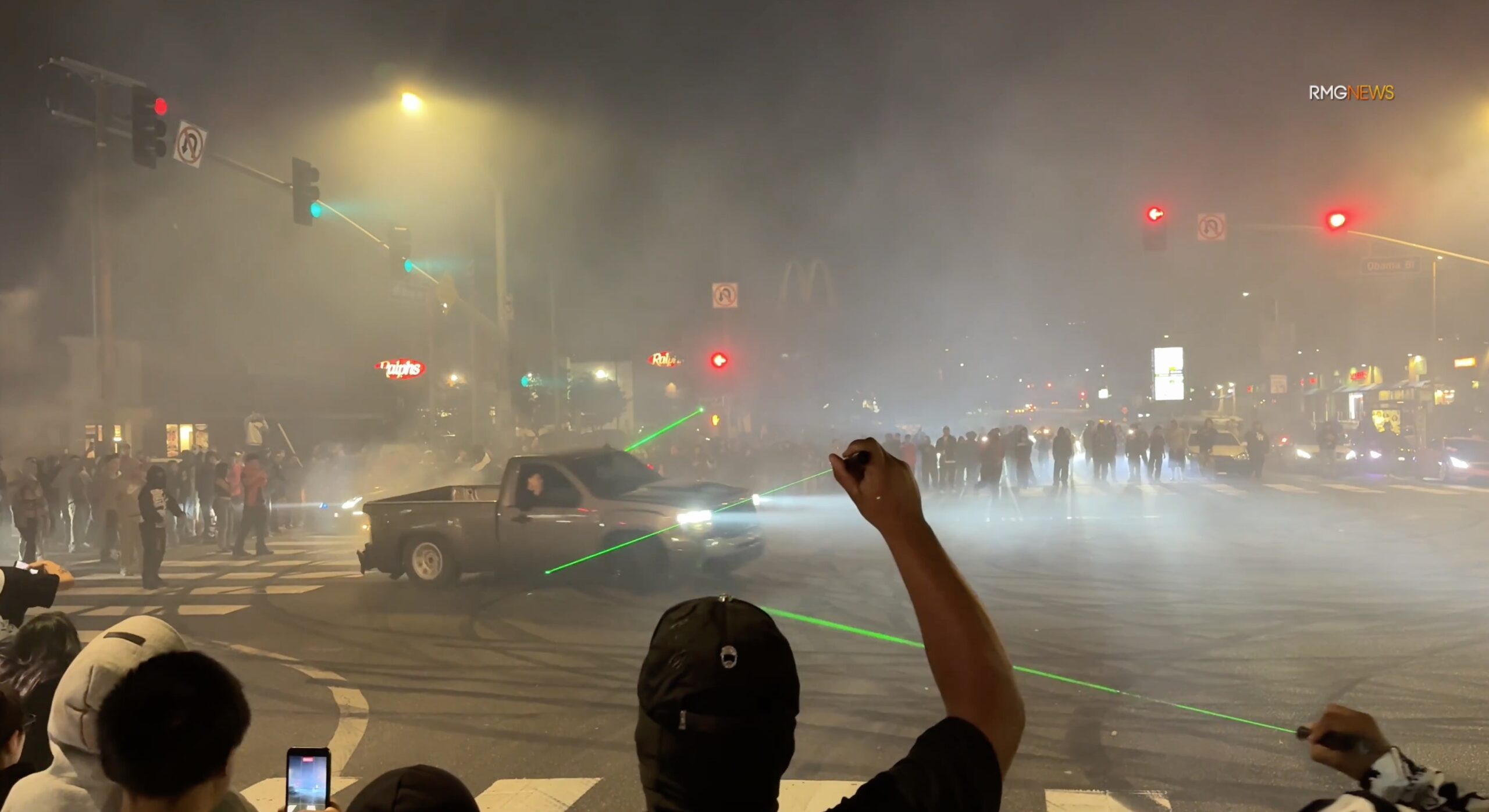 Astonishing move from LAPD as no arrests made following wild street takeover that crippled city’s emergency response