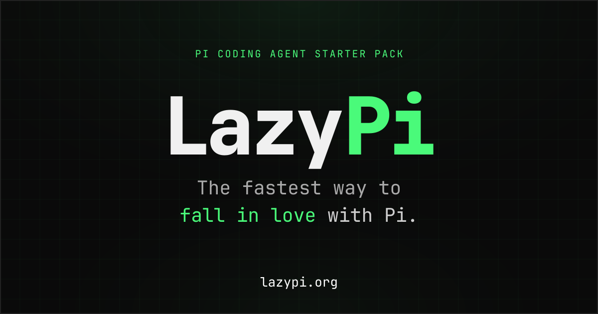 Opinionated and Easy Pi.dev Configuration