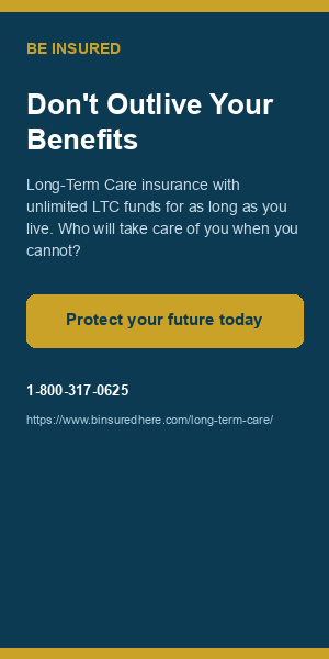 Don't Outlive Your Benefits — Long-Term Care insurance with unlimited LTC funds for as long as you live. Call 1-800-317-0625