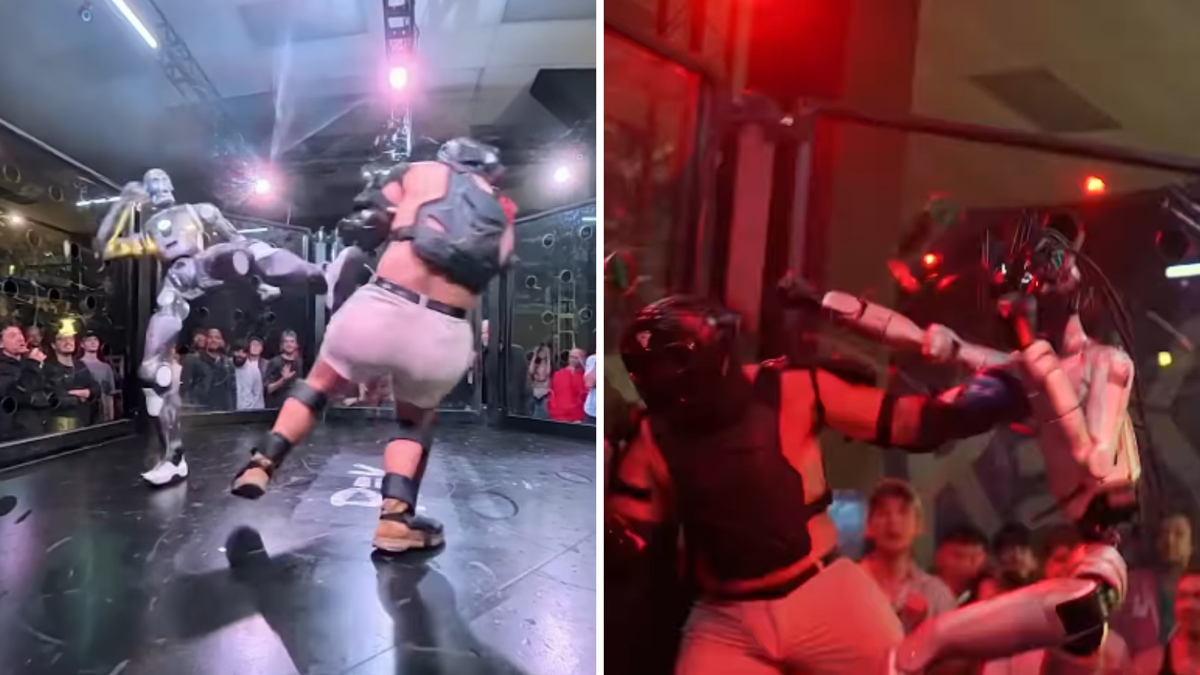 Watch: Human fights Robot in bizarre MMA match