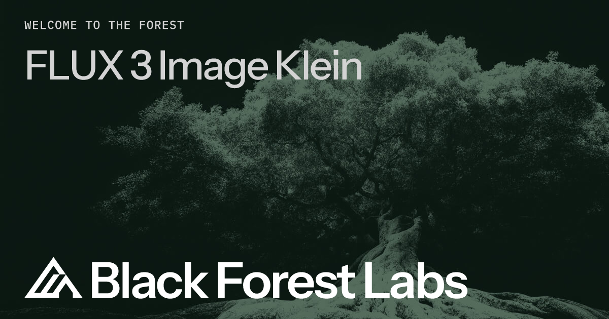 Flux 3 Image Klein: open weights, 5.6B parameters